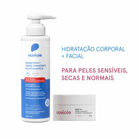 Kit Hidratação Corporal + Facial para Peles Sensíveis, Secas e Normais